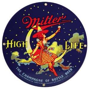  Miller High Life Round Metal Sign