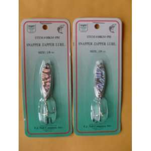  SNAPPER ZAPPER LURE 1/8 OZ. 2 PCS HOLOGRAPHIC SILVER COLOR 