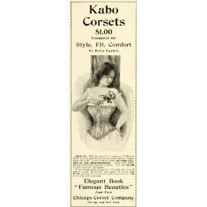  1899 Ad Chicago Kabo Corsets Victorian Fashion 