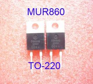 50pcs MUR860 U860 Power Rectifiers Original ON TO 220  