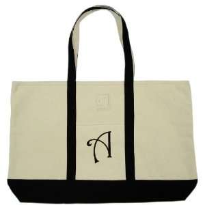  COTT CANVAS 15ASS NAT/BLK TOTE