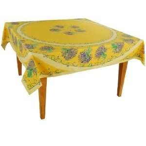   Bunch Yellow Cotton Tablecloths 68 x 68 Square