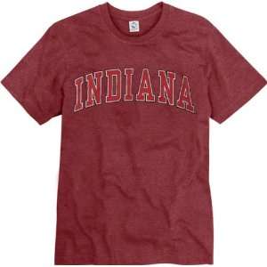  Indiana Hoosiers Heather Cardinal Tradition Ring Spun T 