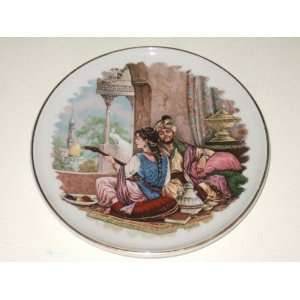   Plate of Persian Couple   Could Be Scheherazade 