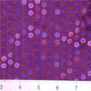  45 Wide Sequined Chiffon Magenta/Purple Fabric By The 