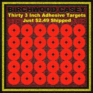 30 Birchwood Casey 3 inch High Contrast Adhesive Targets Just $2.49 