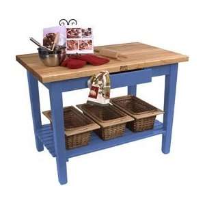  John Boos 48W Classic Country Work Table, Sporty Blue 