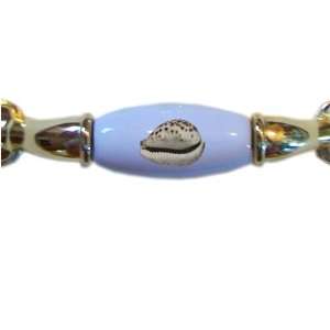  Cowrie Seashell BRASS DRAWER Pull Handle
