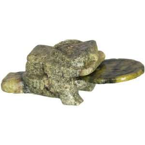  Carved Stone Feng Shui Figurine Frog Serpentine (each 