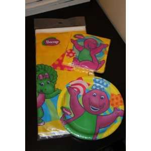 Barney and Friends Happy Birthday Party Supplies Table Cover, Napkins 