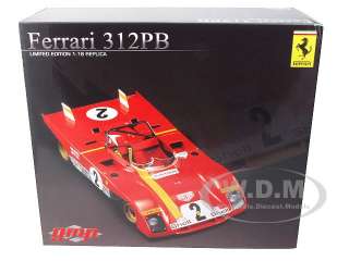 Brand new 118 scale diecast car model of 1972 Ferrari 312PB #2 