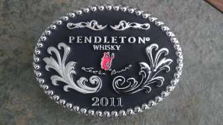 NEW Pendleton Whisky Belt Buckle 2011 by Montana Silversmiths Let er 