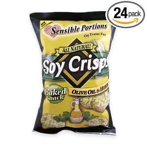 Sensible Portions All Natural Soy Crisps, Olive Oil & Herb, 1.3 Ounce 
