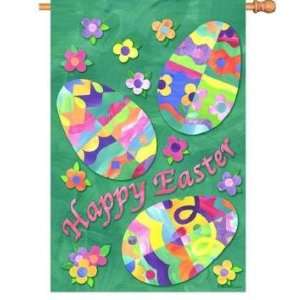   Happy Easter Eggs Decorative Standard House Flag Patio, Lawn & Garden