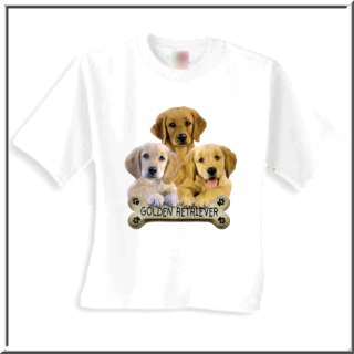 Golden Retriever Puppy Dog Bone T Shirt TODDLERS & KIDS  