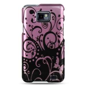 Purple crystal case with black swirl design for the Samsung Galaxy S 