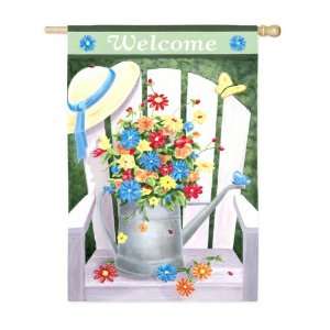  Watering Can Welcome Decorative Spring House Flag Patio 