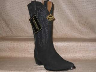 New 2011 Mens Nubuck Black Western Cowboy Boots  