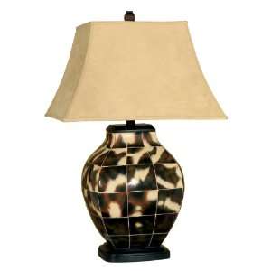   Reliance Lamps 5679 Brown Cream Sectioned Table Lamp