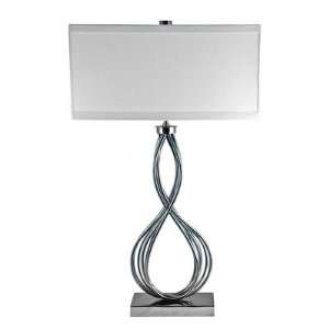  Lamp Works Metal Aluminum Infinity Table Lamp in Polished 
