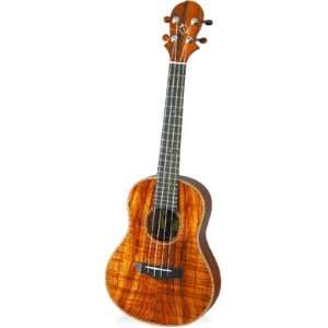   Style Solid Curly Koa Tenor Ukulele (w/ Case) Musical Instruments
