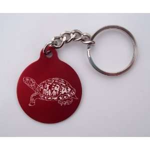  Laser Etched Turtle Key Chain
