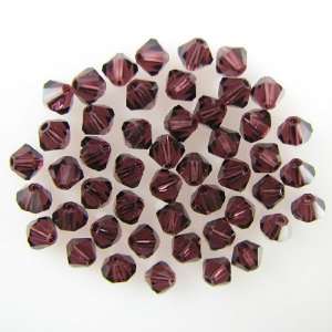  48 4mm Swarovski crystal bicone 5301 Burgundy beads