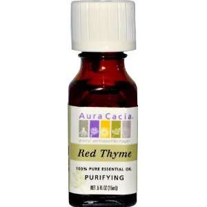  Aura Cacia Thyme (Red), Essential Oil, 1/2 oz. bottle 