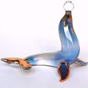  Hand Blown Glass Sea Lion Figurine 