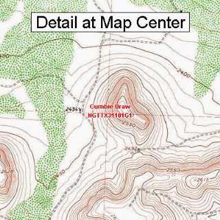  USGS Topographic Quadrangle Map   Cumbie Draw, Texas 