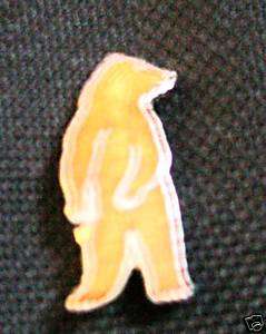 brown grizzly bear standing up cool little hat pin  