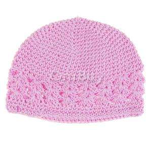 Cute Pink Baby Kids Knit Crochet Beanie Skull Hat Cap  