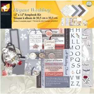  Scrapbook Page Kit 12X12 Elegant Wedding