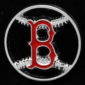   MLB Boston Red Sox Team Logo Cut Out Baseball Pin