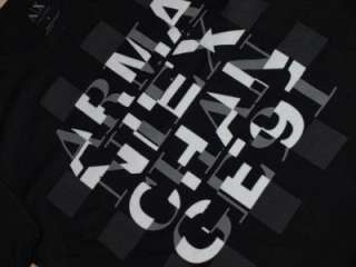 Armani Exchange Broken Logo T shirt Black NWT  