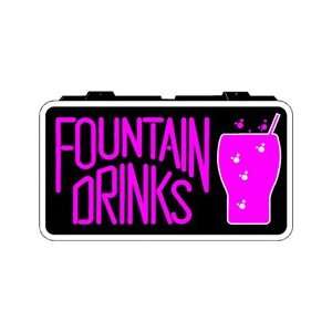  Fountain Drinks Backlit Sign 13 x 24