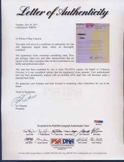 Abe Saperstein Sports Enterprises Autographed/Signed Letter PSA/DNA w 