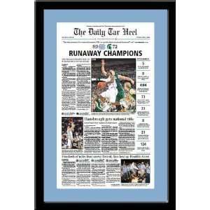  UNC The Daily Tar Heel 2009 National Champs Framed Poster 