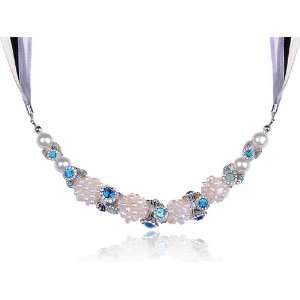  Sapphire Blue Opal Swarovski Crystal Rhinestone Pearl Bead 