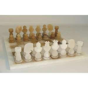  Scali Transparent Brown and White Chess Set Toys & Games