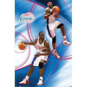   ANGELES CLIPPERS PLAYER COLLAGE 22.5x34 POSTER 4152xxx