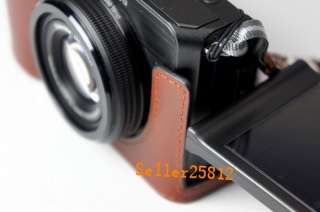Real leather case bag for SAMSUNG EX1 EX 1 Camera brown  