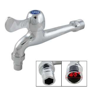 Amico Chrome Finish Hex Outlet Long Water Faucet Tap Silver Tone for 