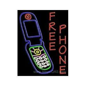  Free Cellular Phone Neon Sign 31 x 24