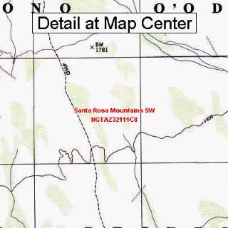  USGS Topographic Quadrangle Map   Santa Rosa Mountains SW 