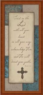 Trust in the Lord With All Your Heart Sign Art Framed  
