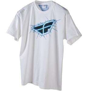    Fly Racing Shatter T Shirt   2010   2X Large/White Automotive