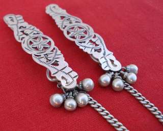   DANCE ETHNIC TRIBAL OLD SILVER HAIR PIN CLIPS RAJASTHAN INDIA  