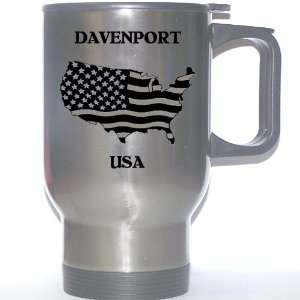  US Flag   Davenport, Iowa (IA) Stainless Steel Mug 