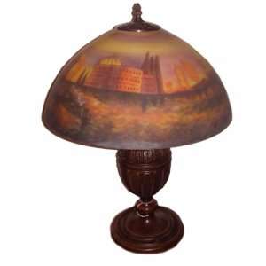  Reese Reverse Painted Glass Shade Lamp